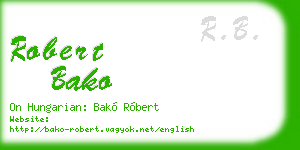 robert bako business card
