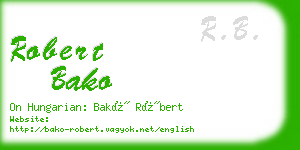 robert bako business card